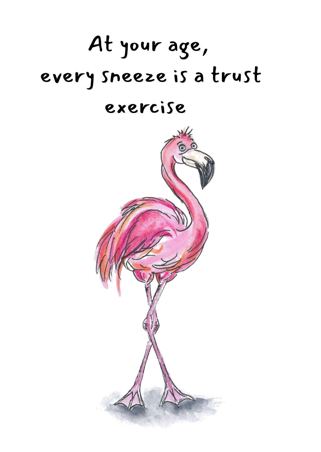 Flamingo Greeting Card (sku FL)