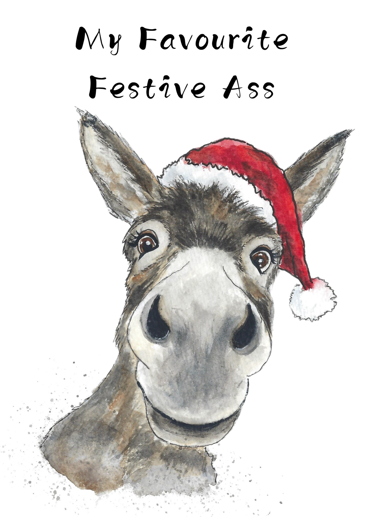 Christmas Donkey Greeting Card (sku CDK)