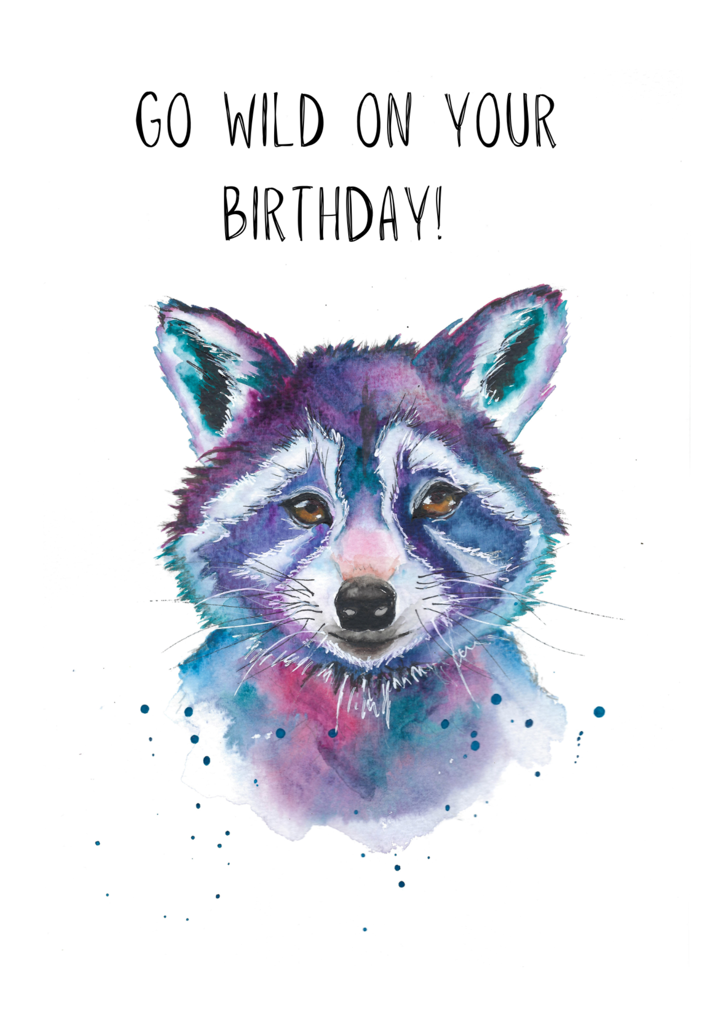 Woodland Racoon Greeting Card