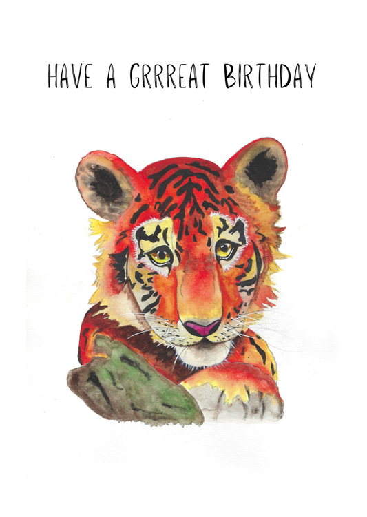 Safari Tiger Greeting Card