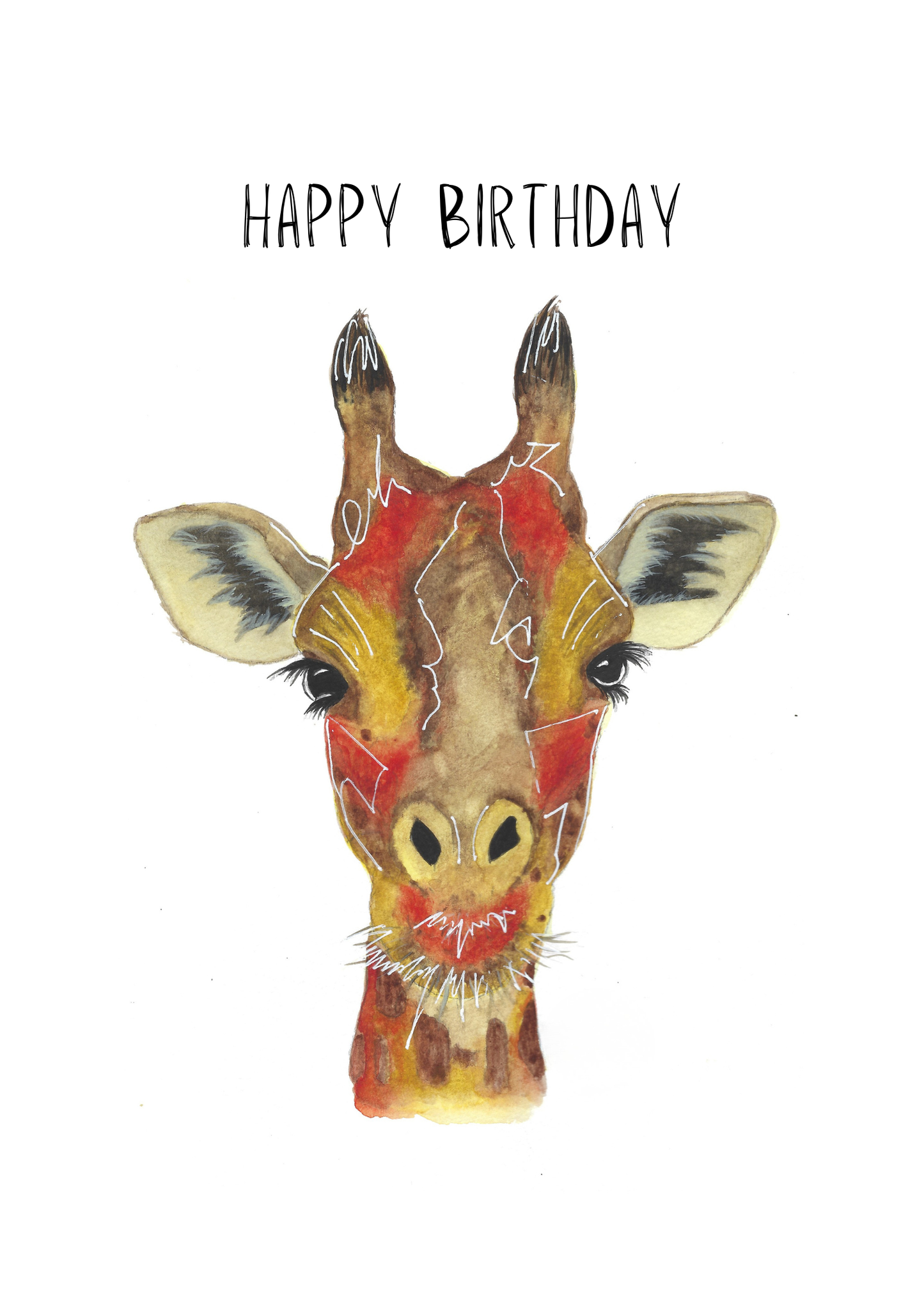 Safari Giraffe Greeting Card