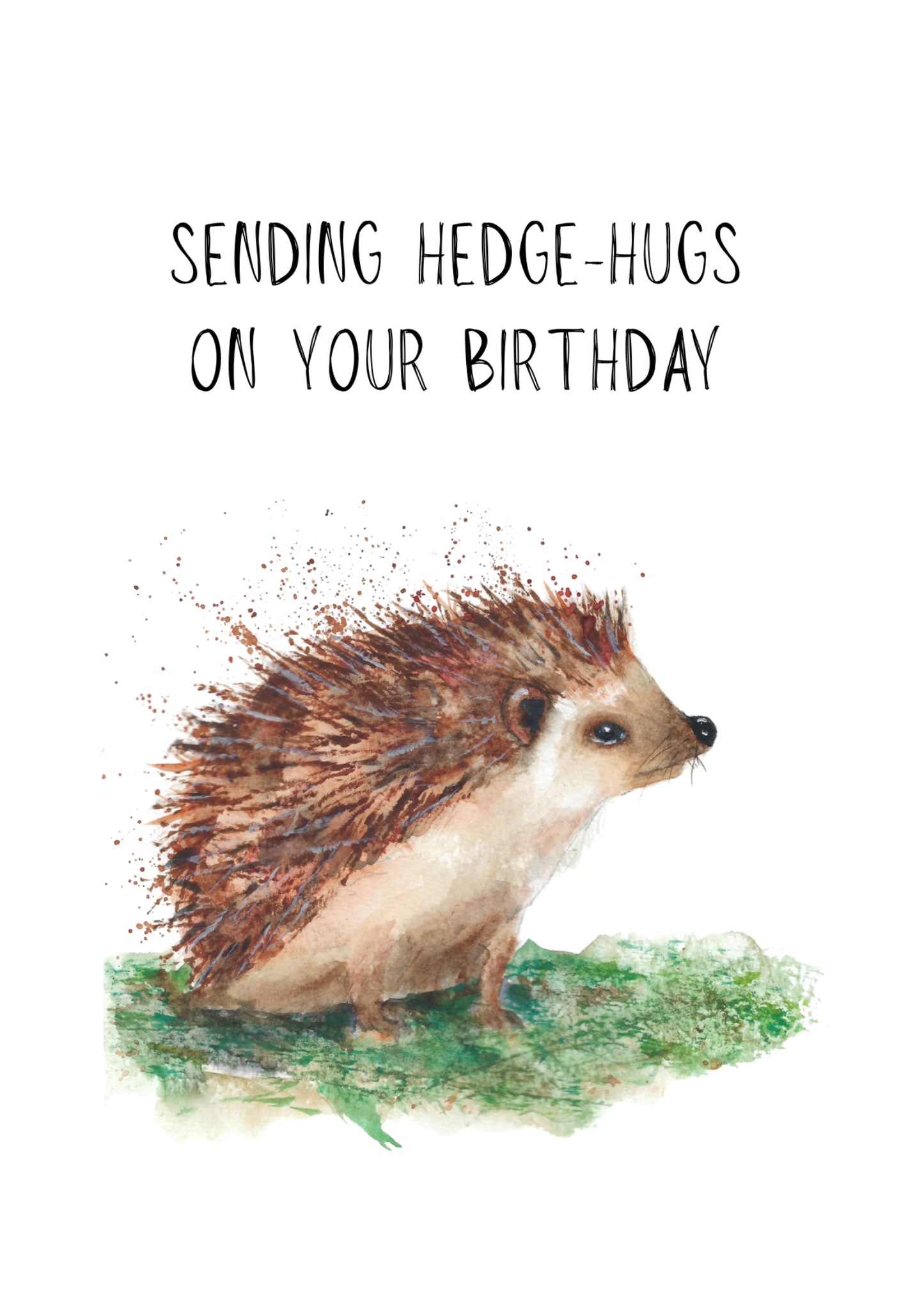 Woodland Hedgehog2 Greeting Card
