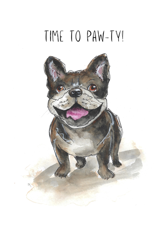 Dog Greeting Card French Bulldog