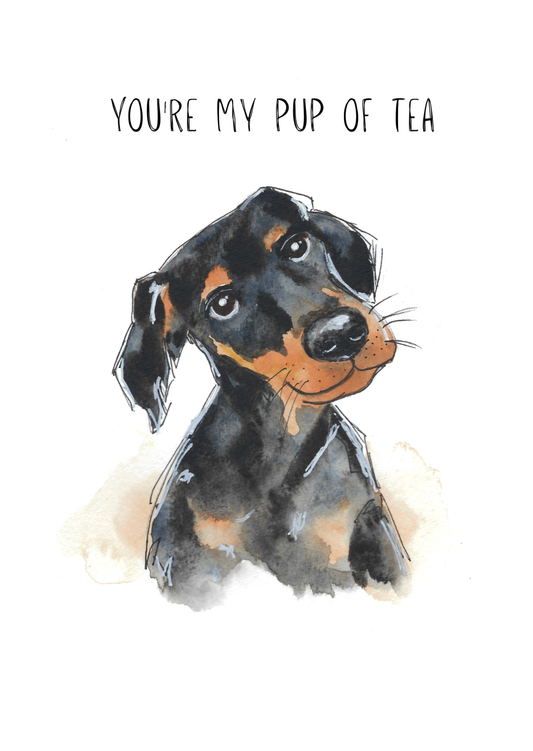 Dog Greeting Card Doberman