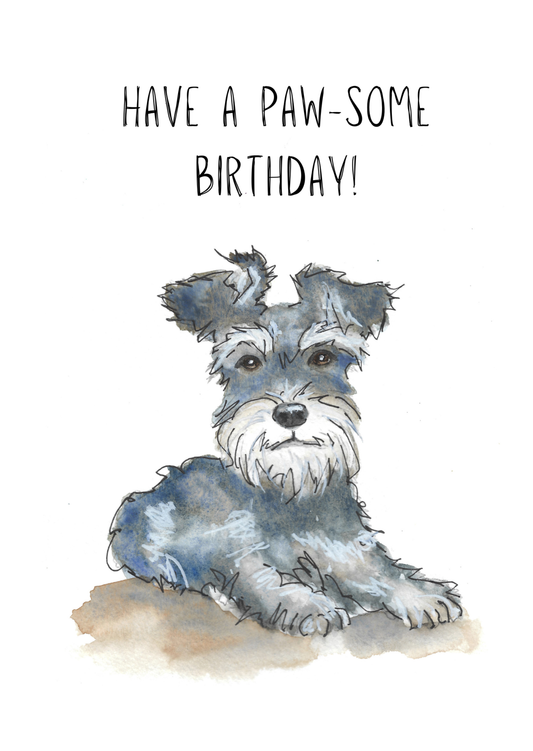 Dog Greeting Card Schnauzer