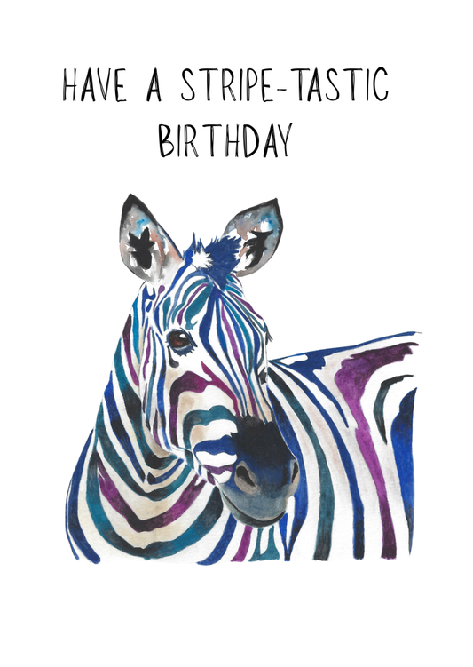 Safari Zebra Greeting Card