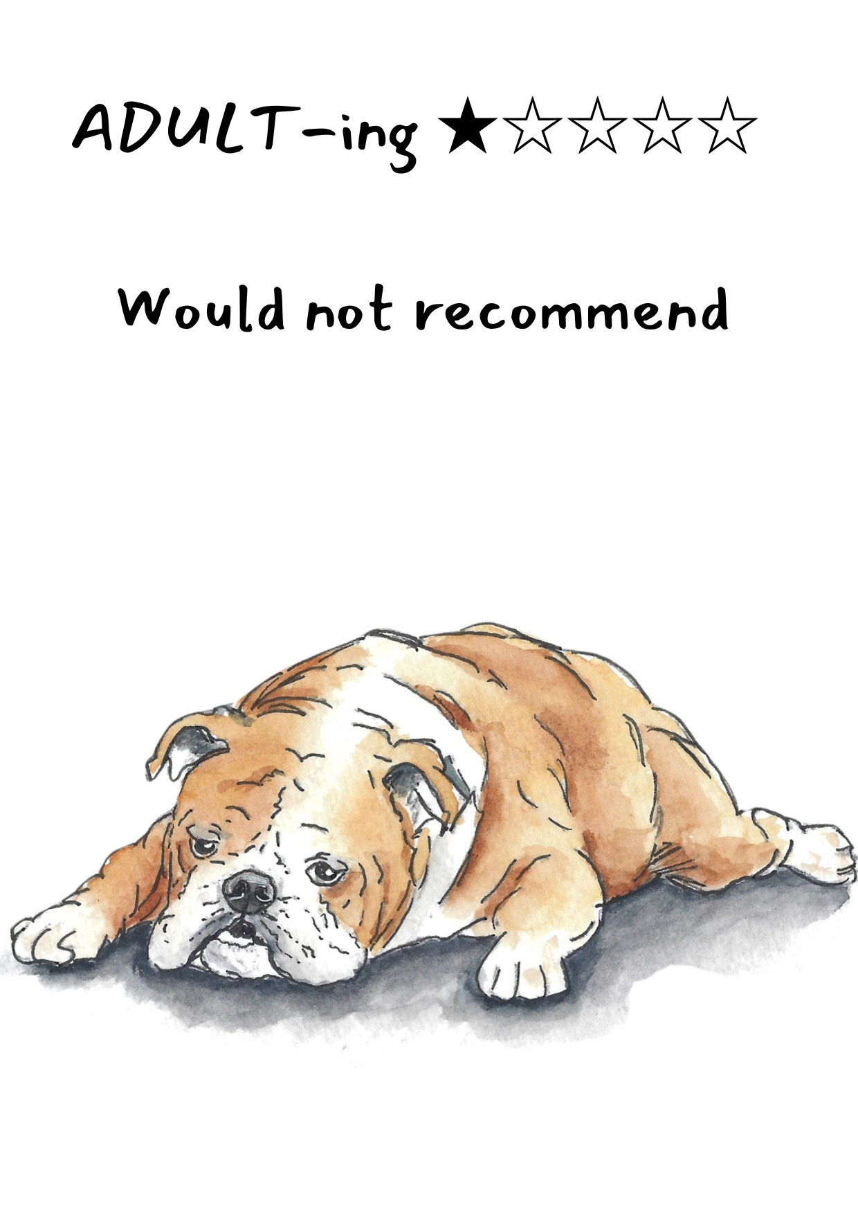 Bulldog Greeting Card (sku DB)