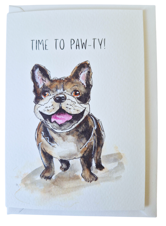Dog Greeting Card French Bulldog
