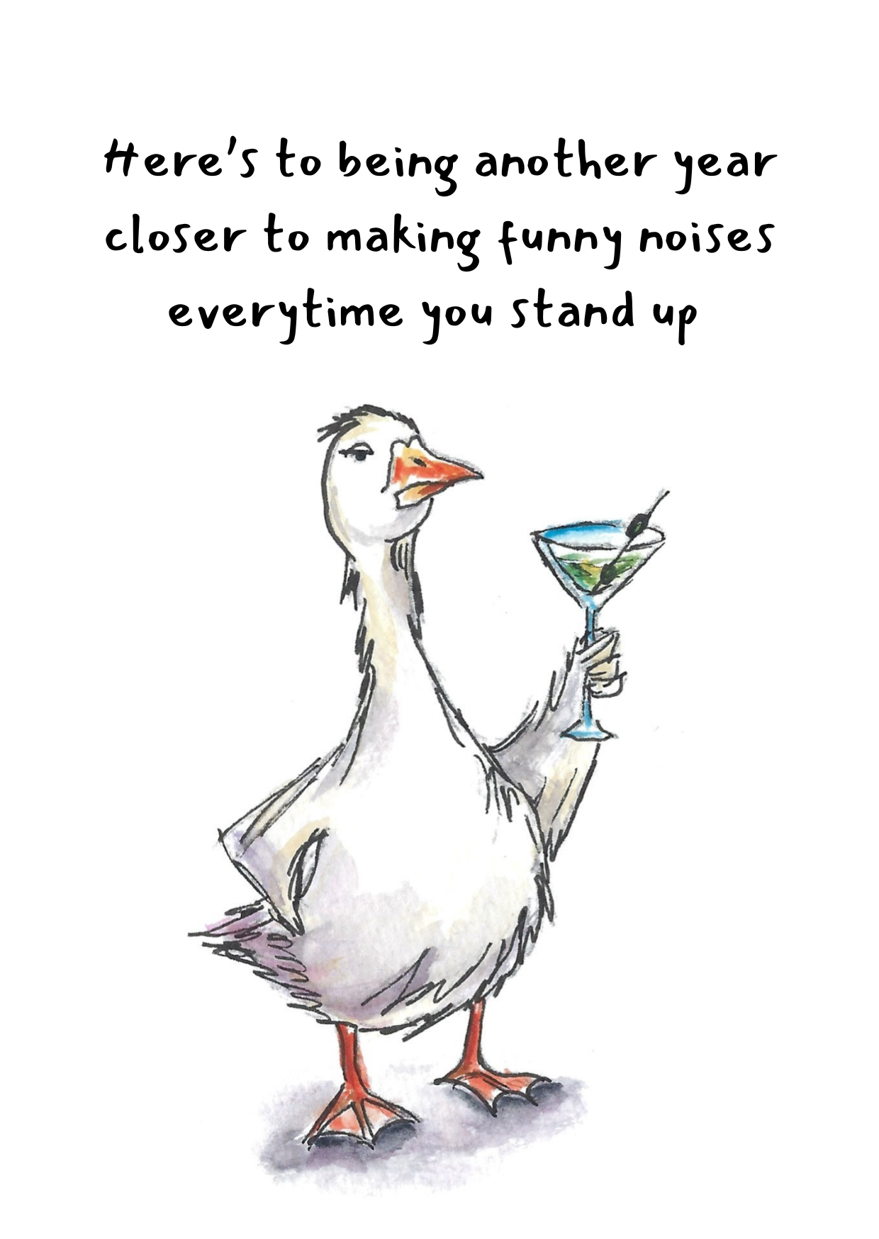 Goose Greeting Card (sku G1)