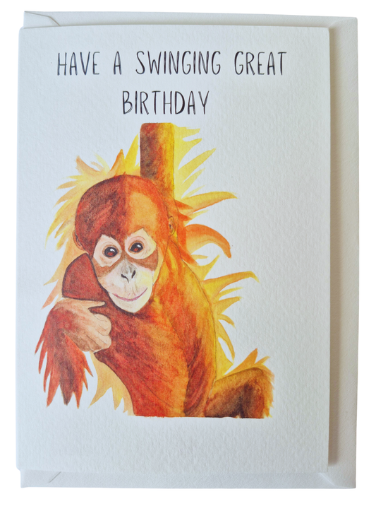 Safari Orangutan Greeting Card