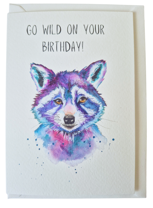 Woodland Racoon Greeting Card