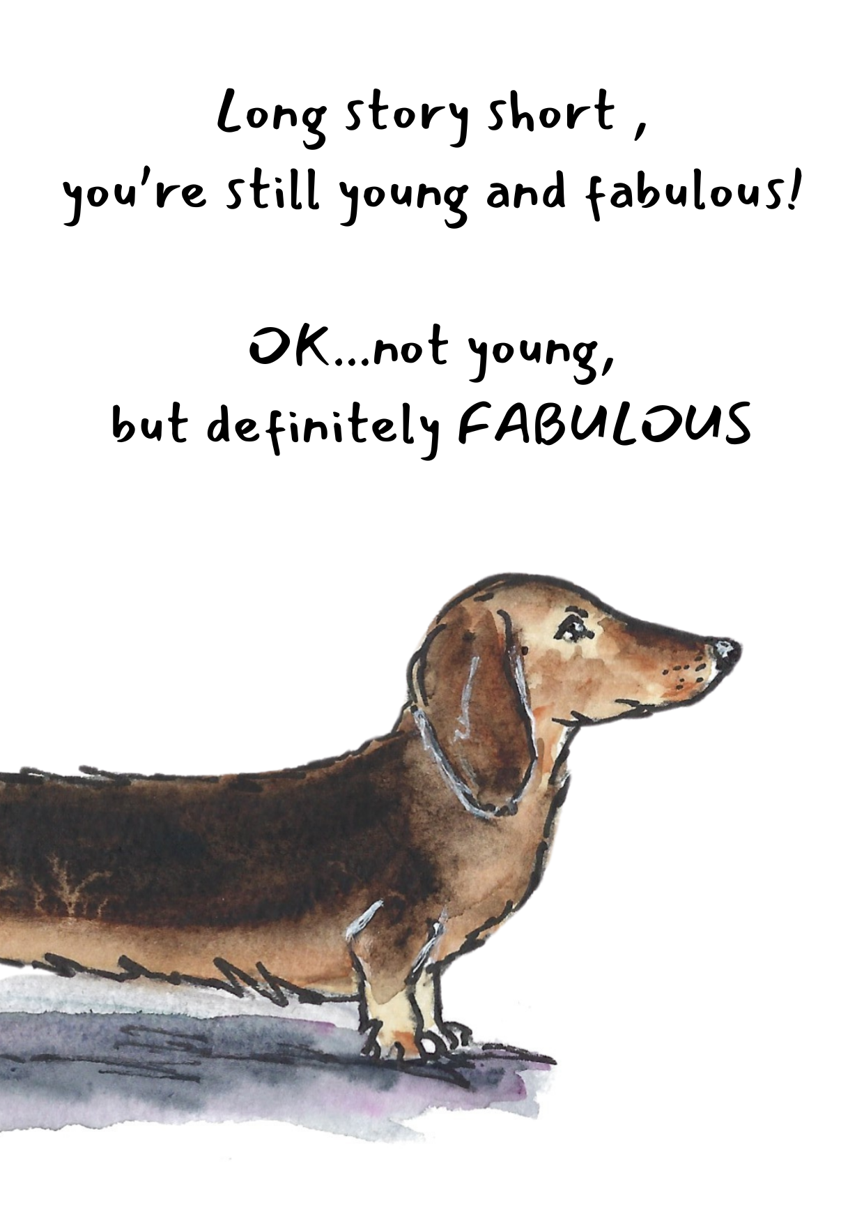 Sausage Dog Greeting Card (sku DS)