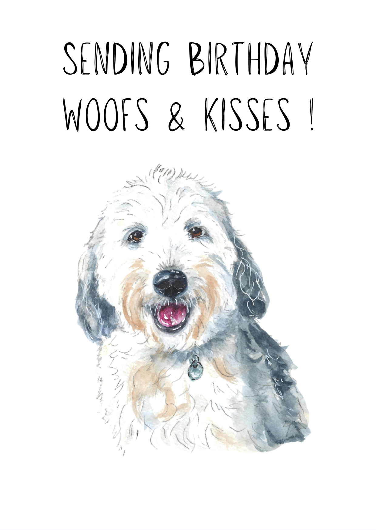 Sheepdog Greeting Card (sku D1)